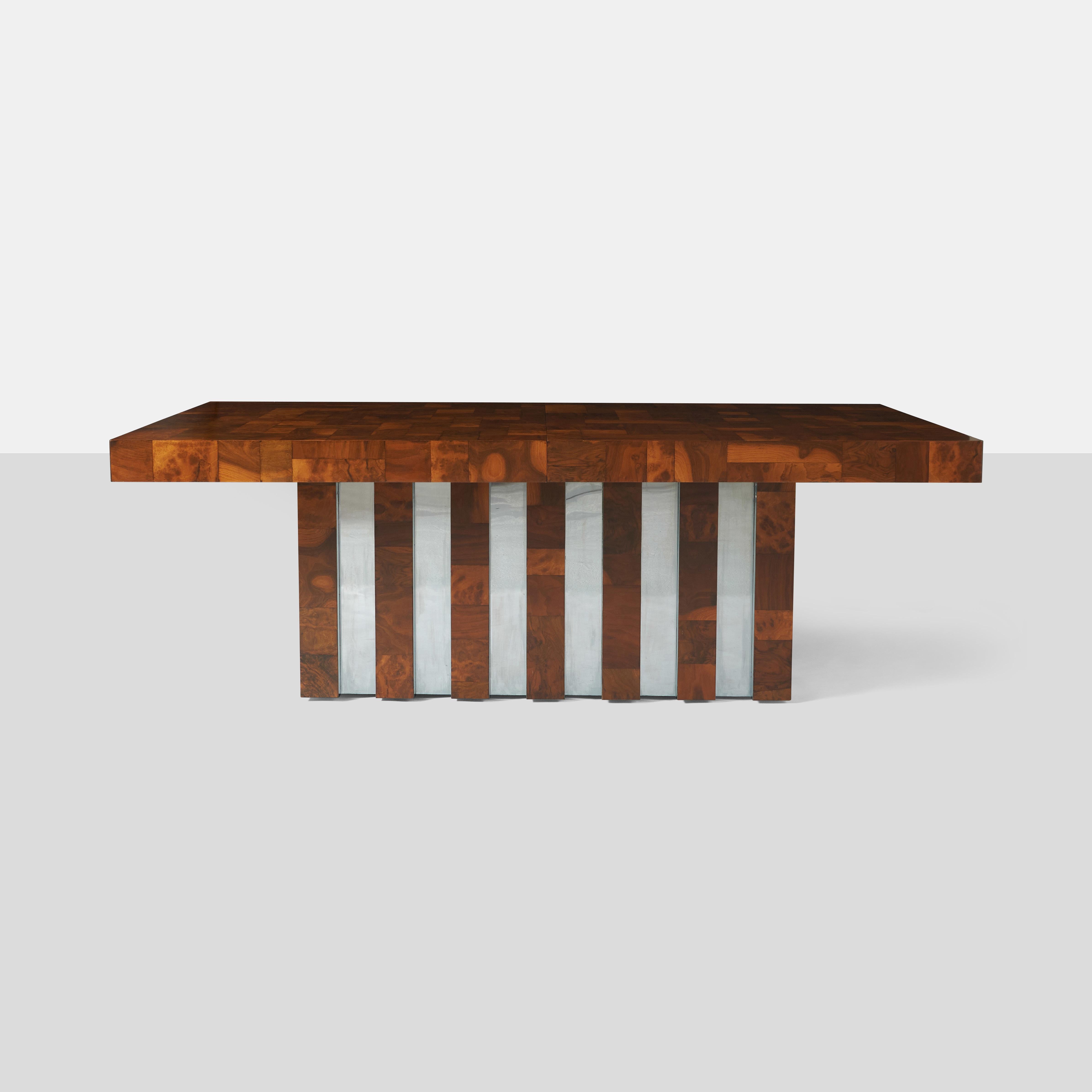Extending Burlwood Table by Paul Evans for Directional In Good Condition In San Francisco, CA