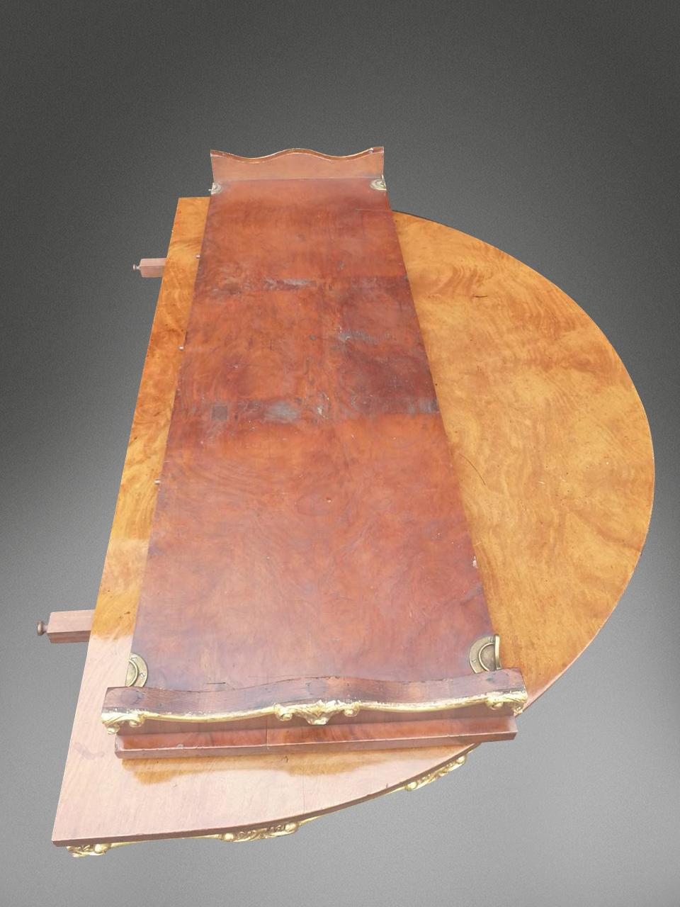 William IV Extending Burr Oak Dining Table circa 1845 For Sale