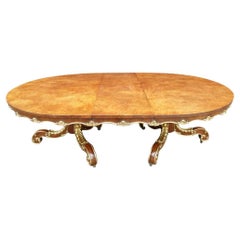 Mesa de comedor extensible de Roble Oak circa 1845