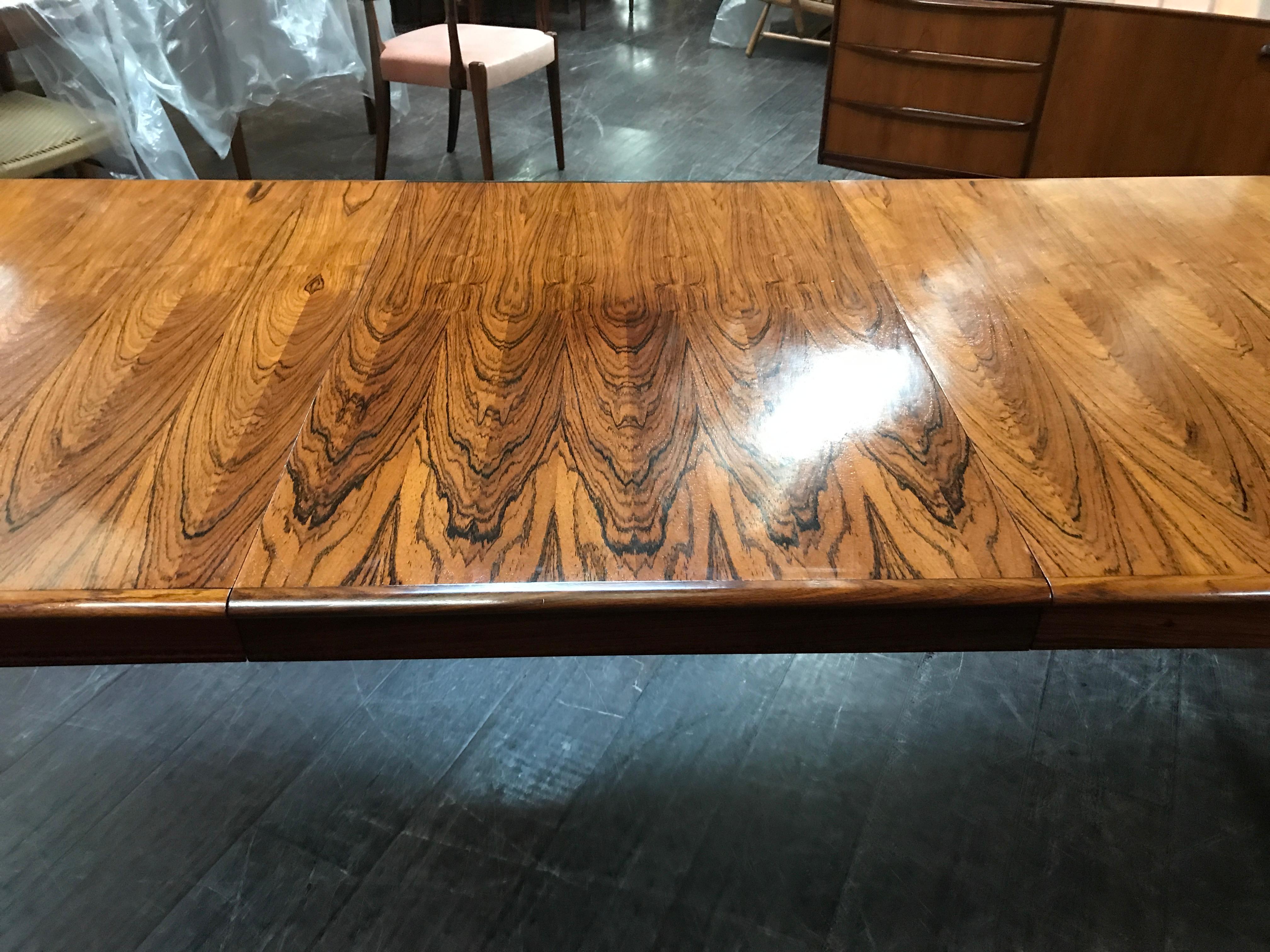 Extending Danish Dining Table in Rosewood by H W Klein for Bramin For Sale 5