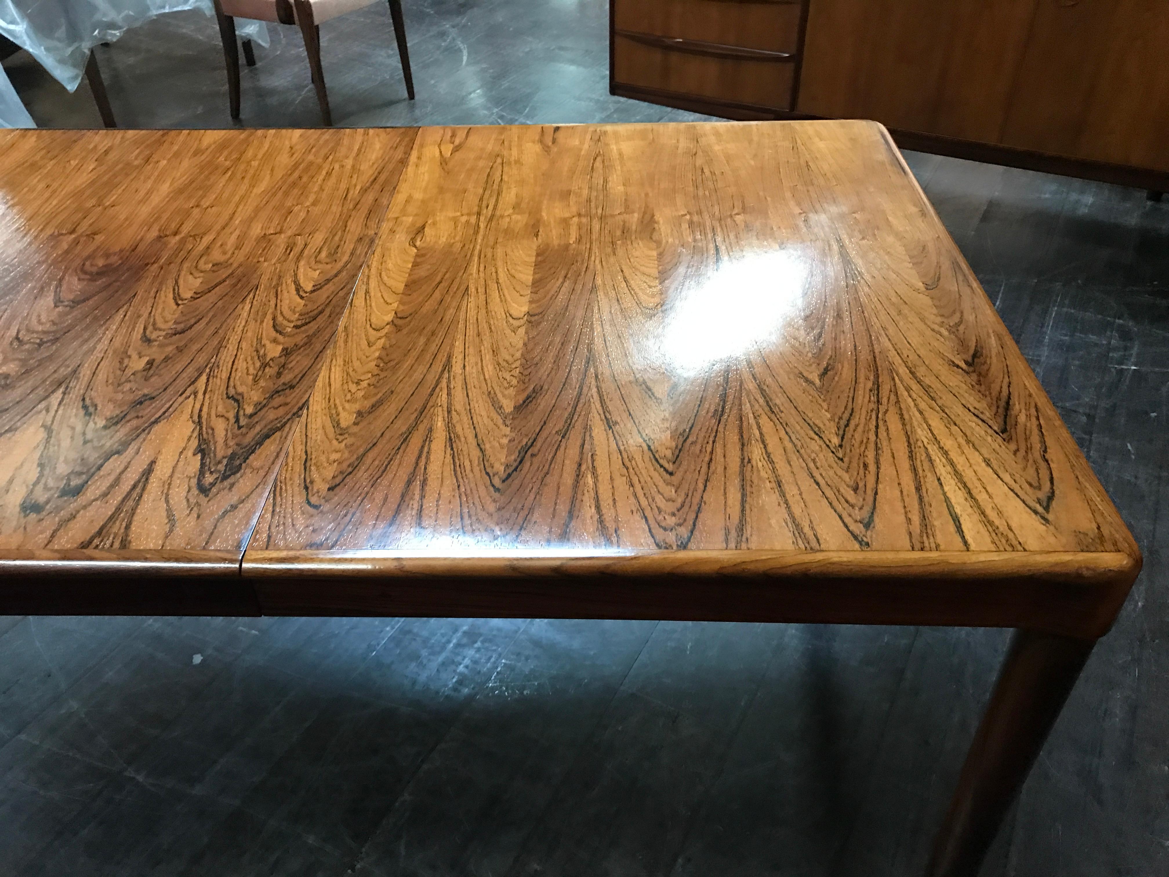 Extending Danish Dining Table in Rosewood by H W Klein for Bramin For Sale 6