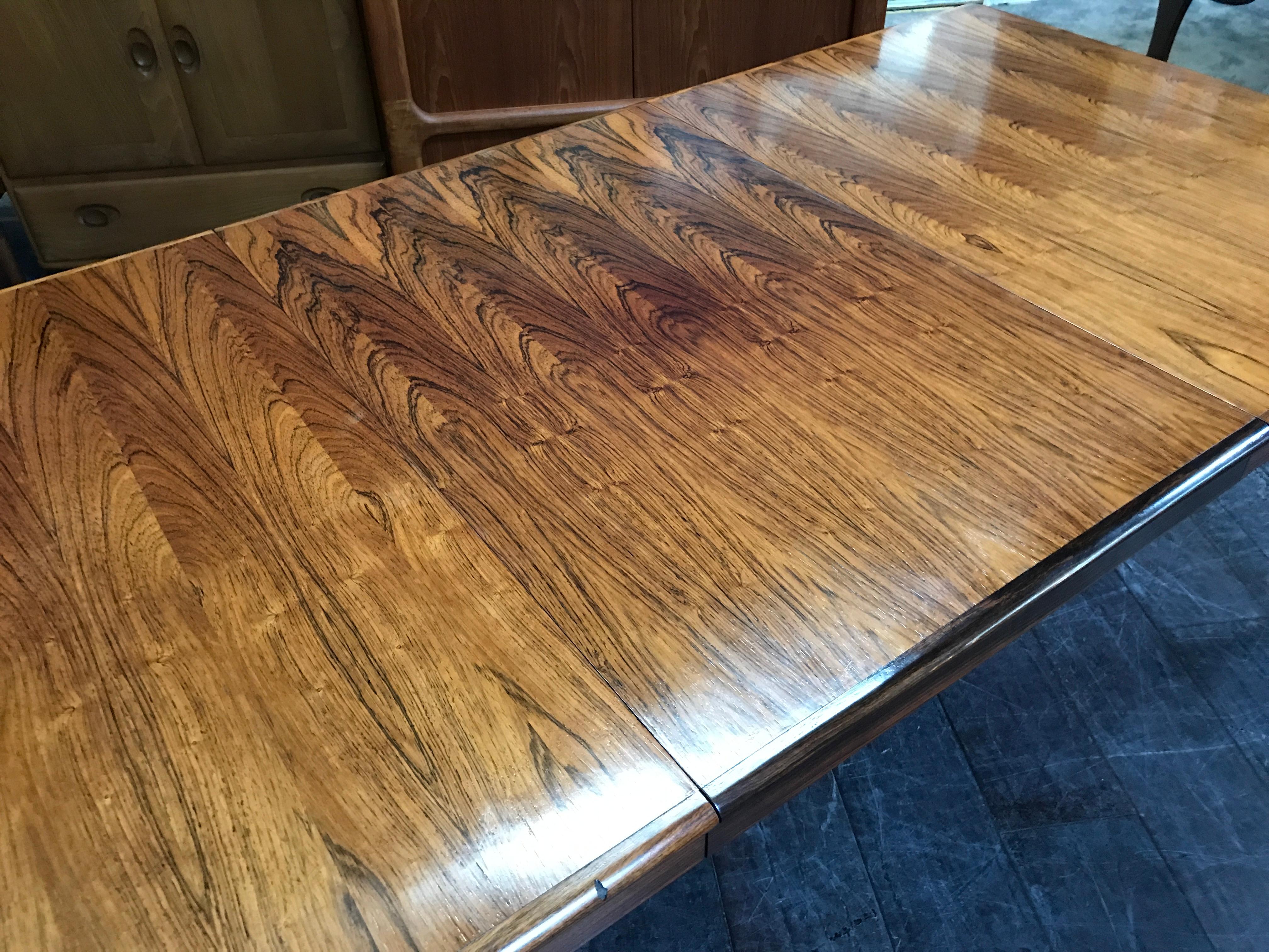 Extending Danish Dining Table in Rosewood by H W Klein for Bramin For Sale 8