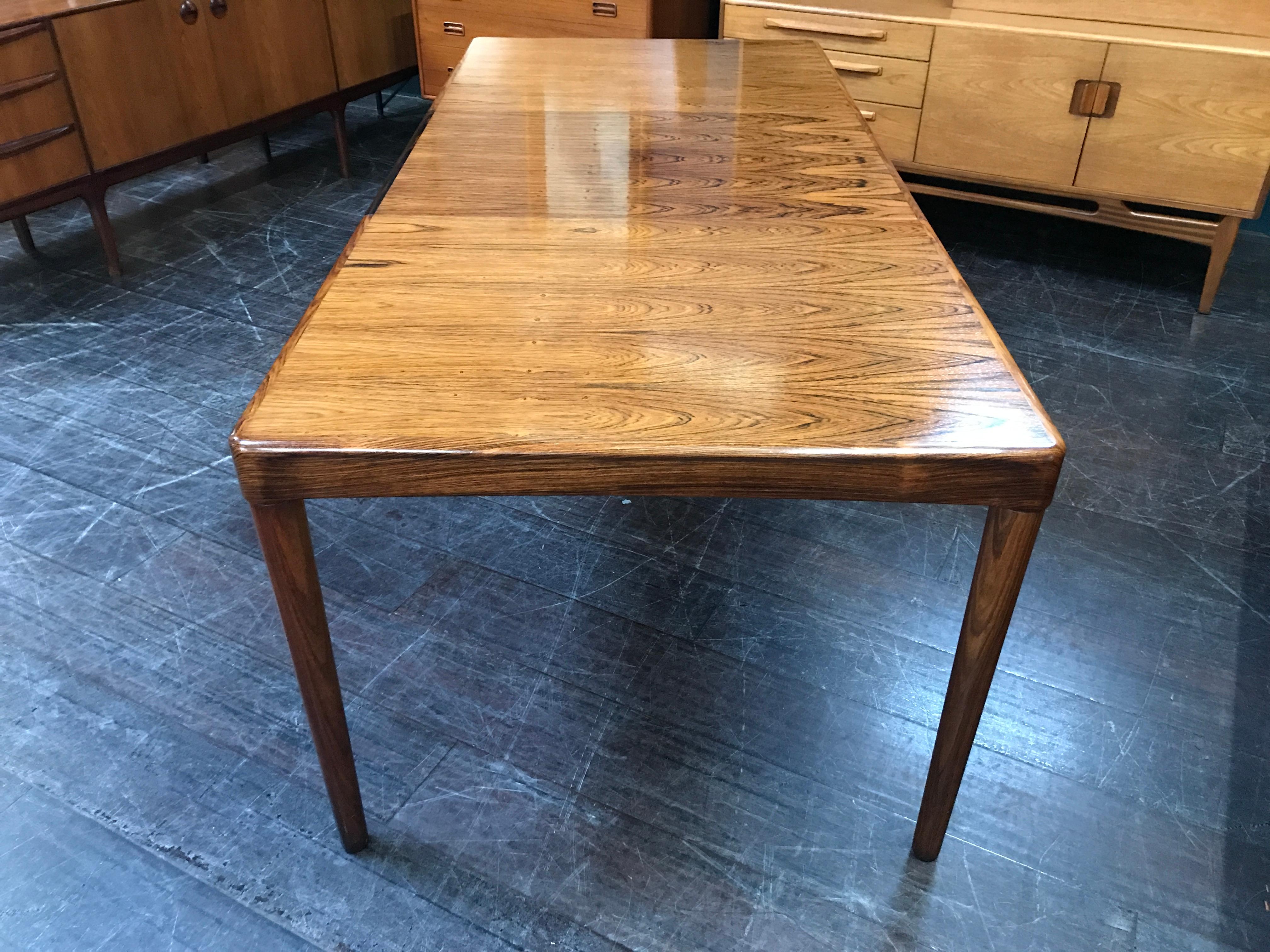 Extending Danish Dining Table in Rosewood by H W Klein for Bramin For Sale 10