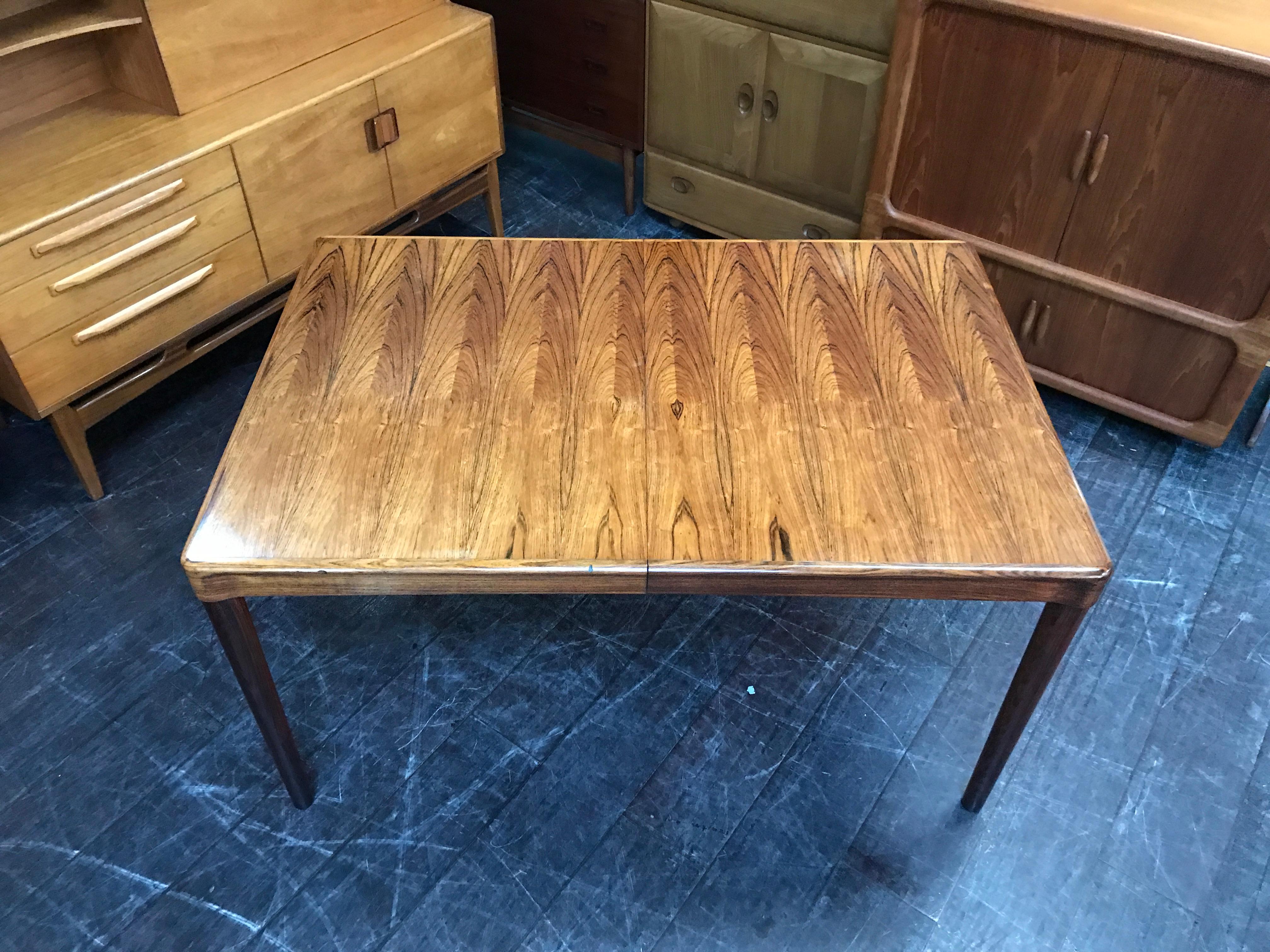 Extending Danish Dining Table in Rosewood by H W Klein for Bramin For Sale 3