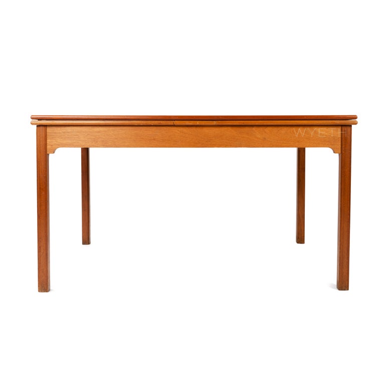 Scandinavian Modern Draw Leaf  Dining Table For Sale