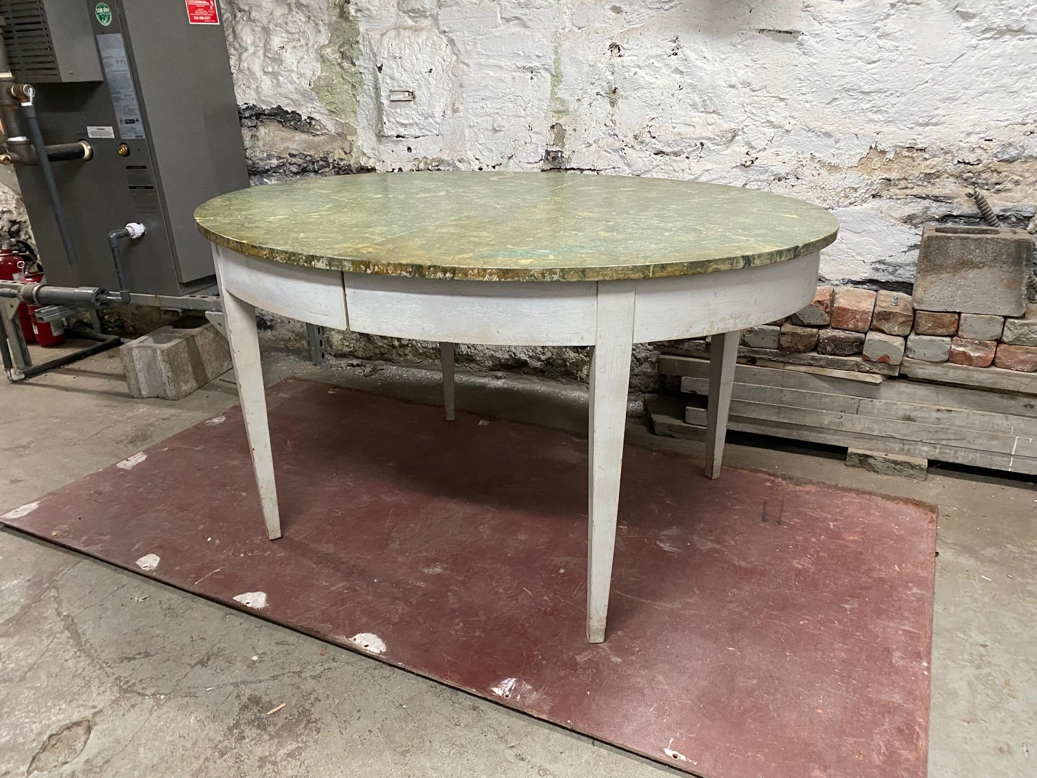 Swedish Extending Gustavian Style Painted Wood Dining Table For Sale