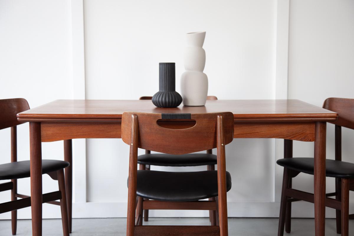 Mid-Century Modern Extending Mid Century, Danish Dining Table in Teak