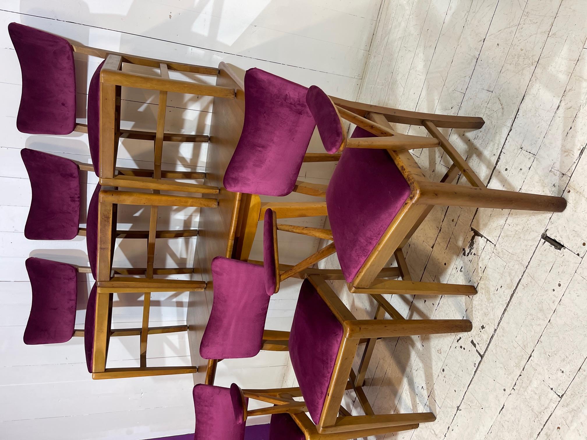 Extending Mid Century Dining Table and Chairs  For Sale 9