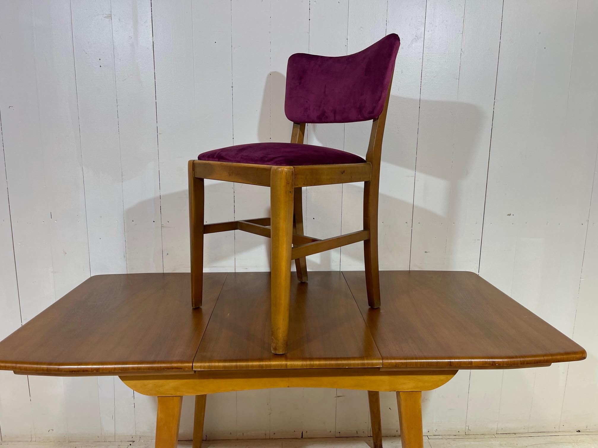 Extending Mid Century Dining Table and Chairs  For Sale 1