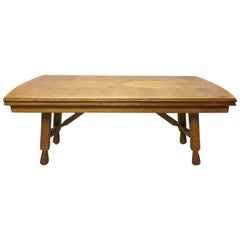 Extending Oak Dining Table by Guillerme & Chambron for Votre Maison, France 1966