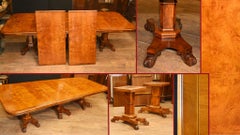 Extending Regency Dining Table - Walnut Tables George Bullock Base