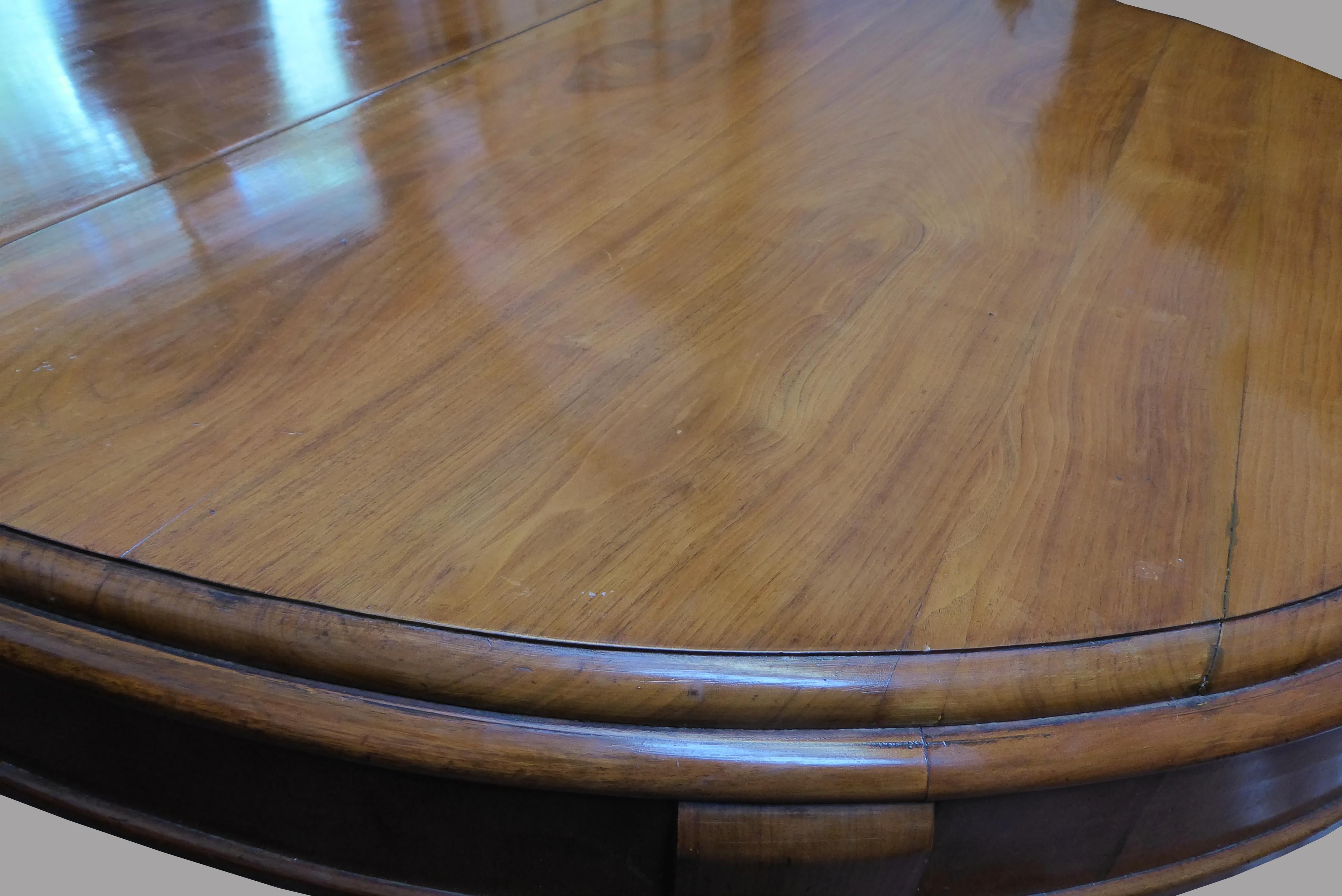 Extending Solid Walnut Dining Table For Sale 6