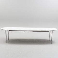 Extending Super Ellipse Elliptical Dining Table by Piet Hein for Fritz Hansen