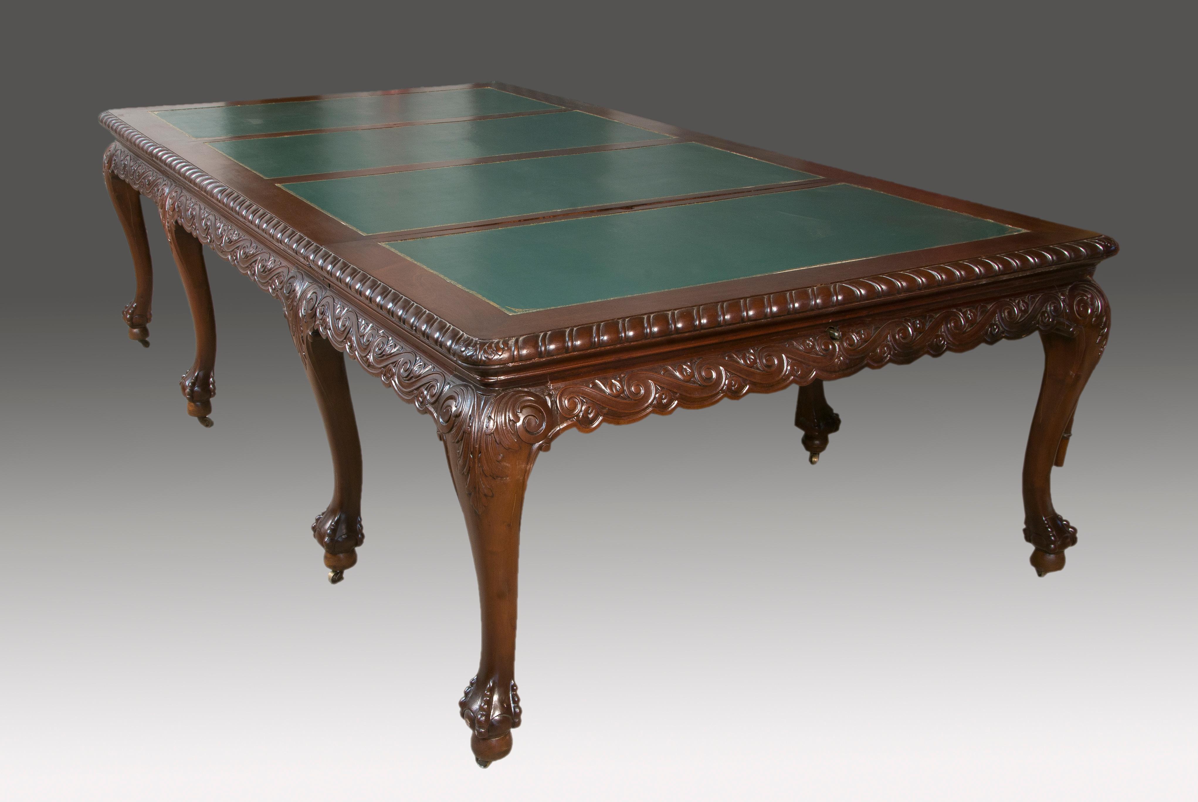 Other Extending Table Mahogany, Metal, Etc, England, circa 1930 For Sale
