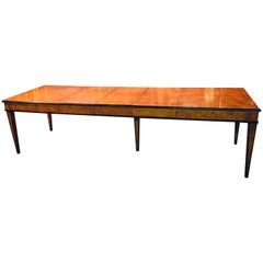 Extending Table in Biedermeier Style Bird's-Eye Maple
