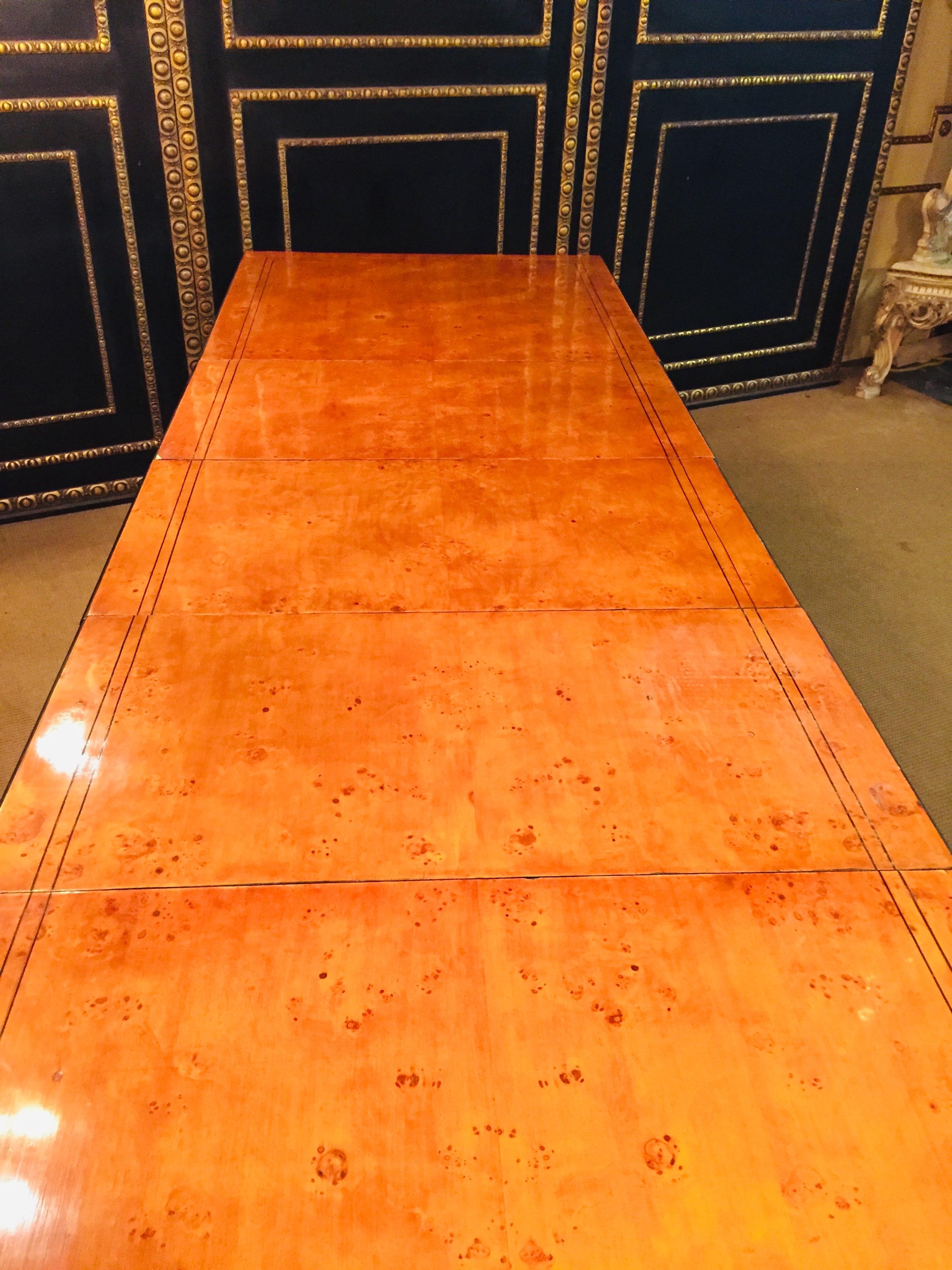 20th Century Extending Table in Biedermeier Style Bird's-Eye Maple
