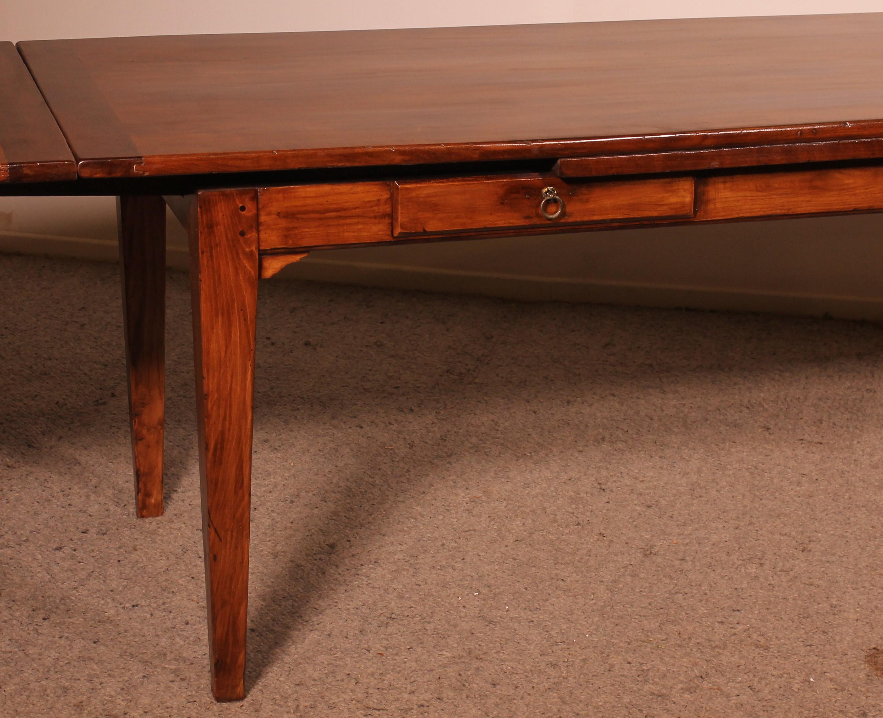 Extending Table In Cherrywood 19th Century-louis XVI Feet For Sale 6