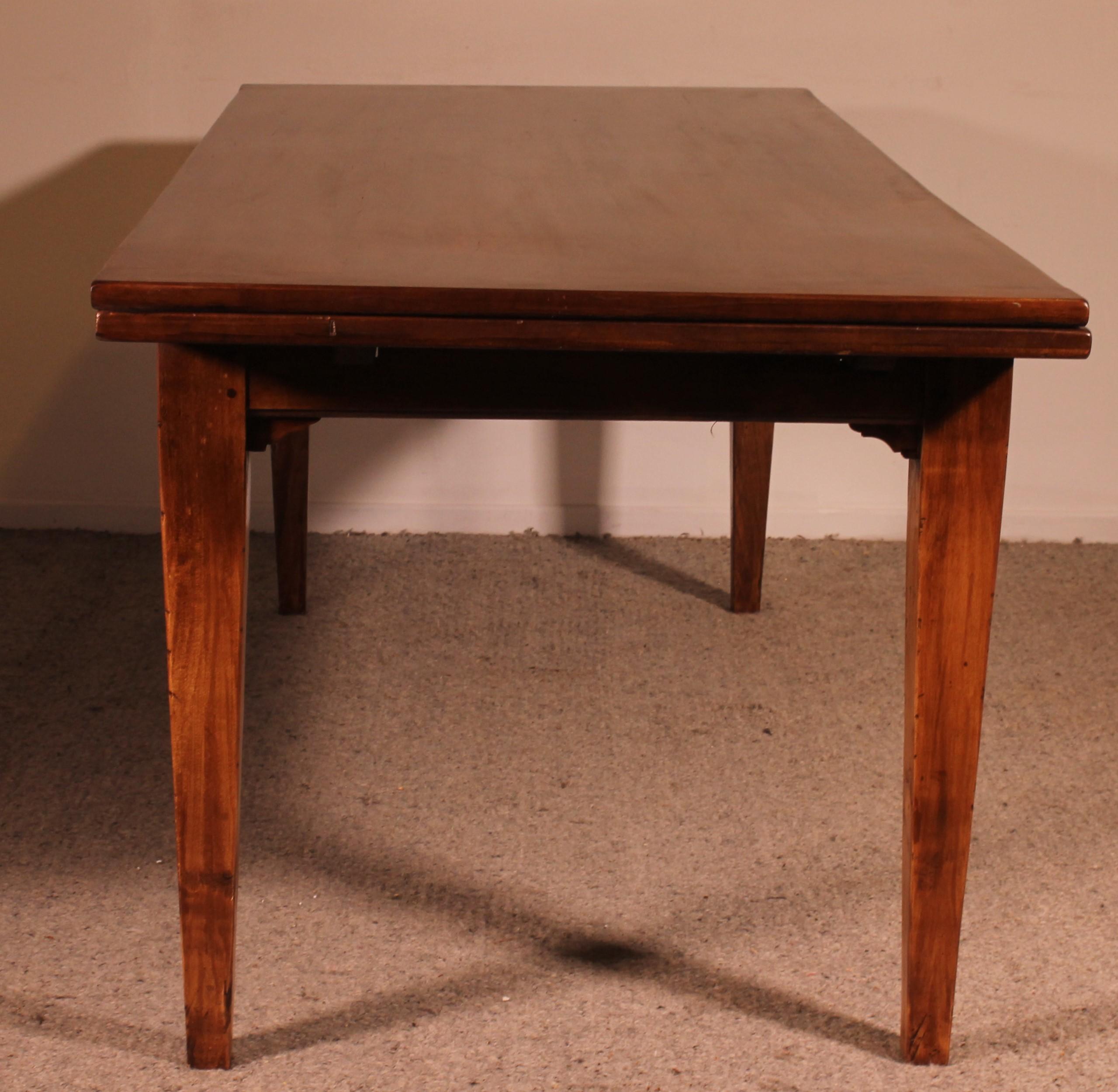 Extending Table In Cherrywood 19th Century-louis XVI Feet For Sale 2