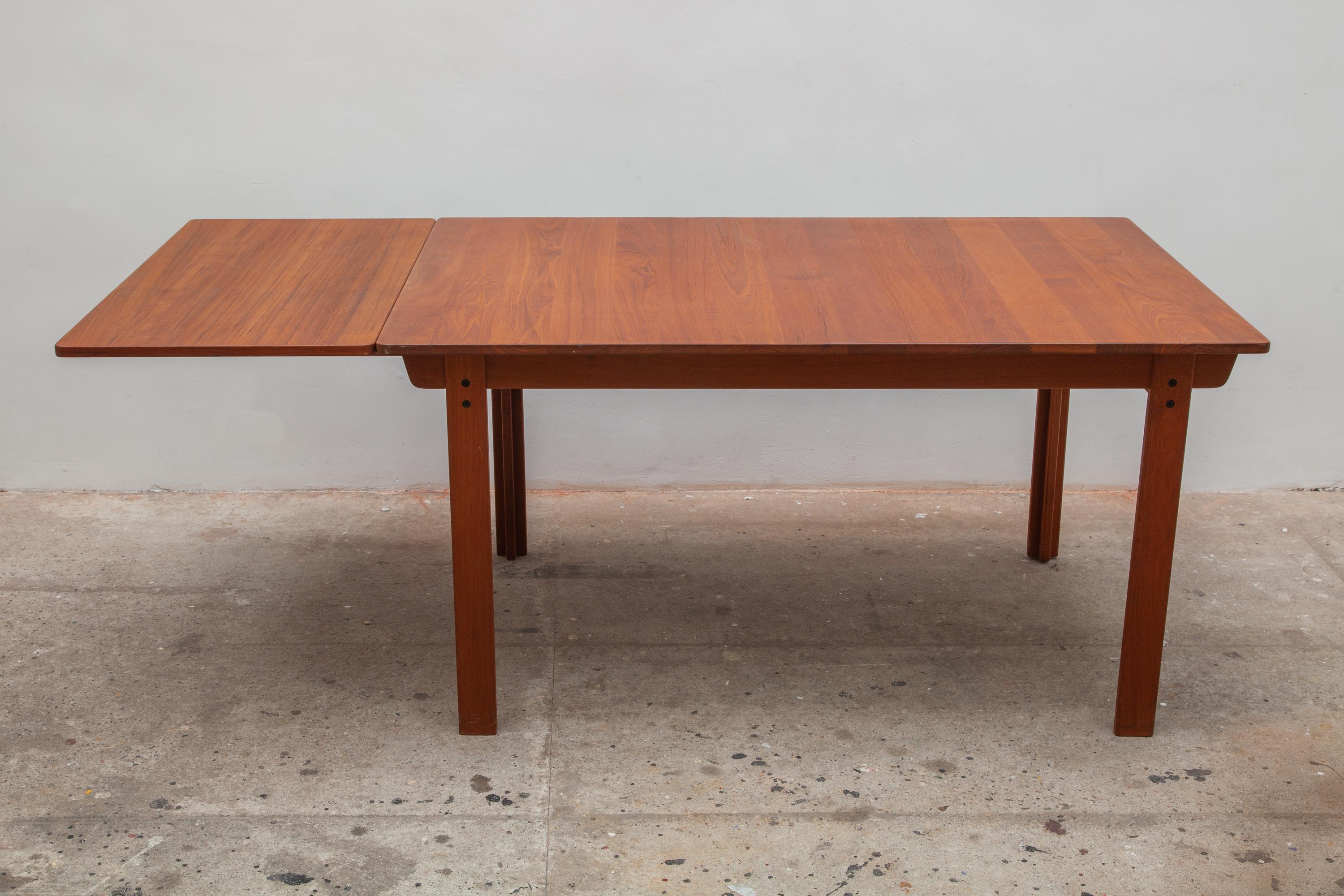 Danish Extending Teak Dining Table Made in Denmark, 1960s