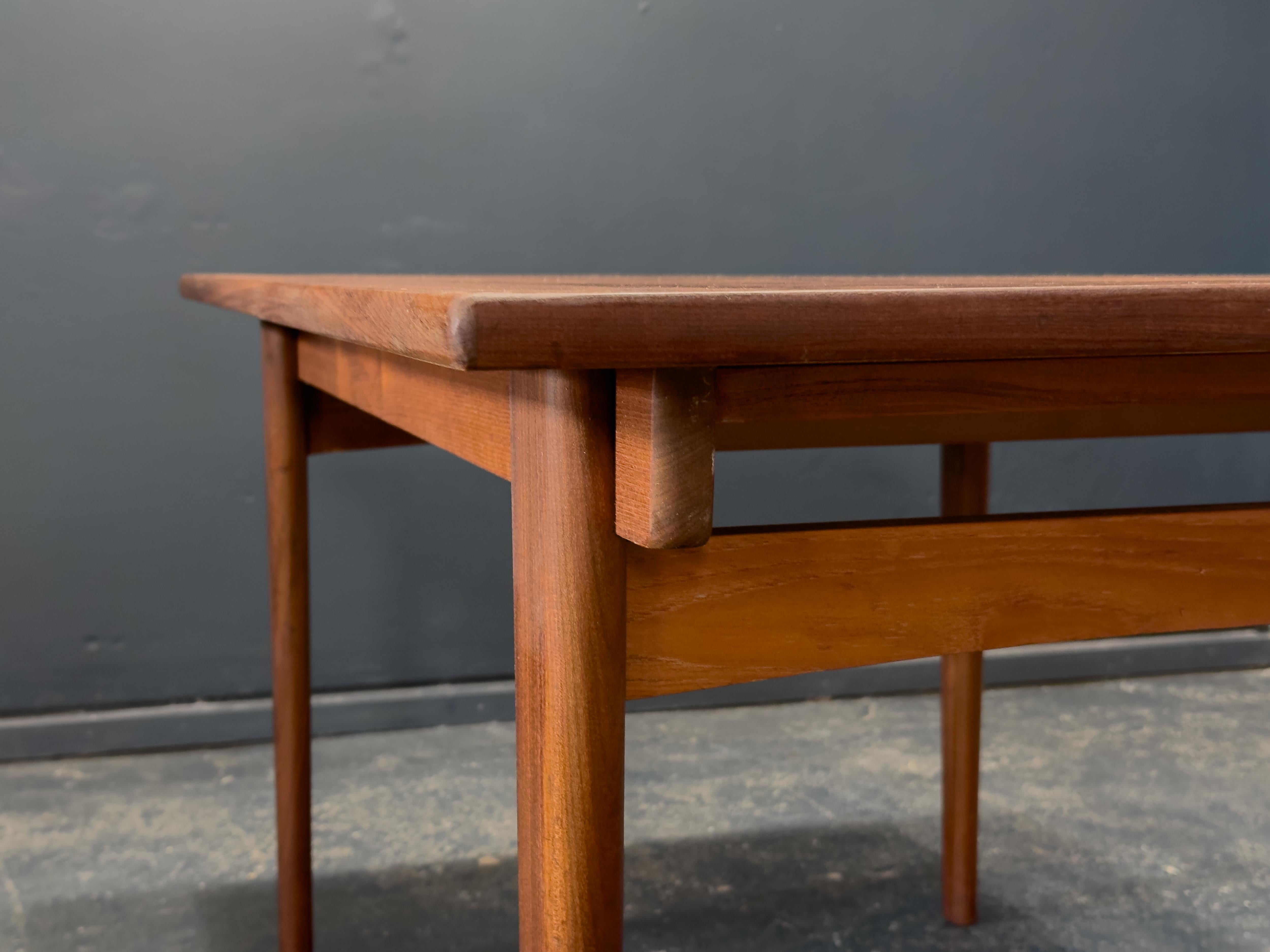 Extending Teak Rectangular Dining Table For Sale 1