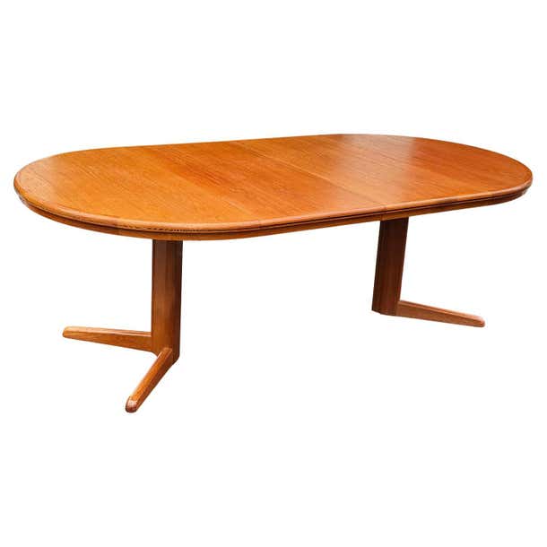 Extending Teak Rosewood Inlay Dining Table For Sale at 1stDibs