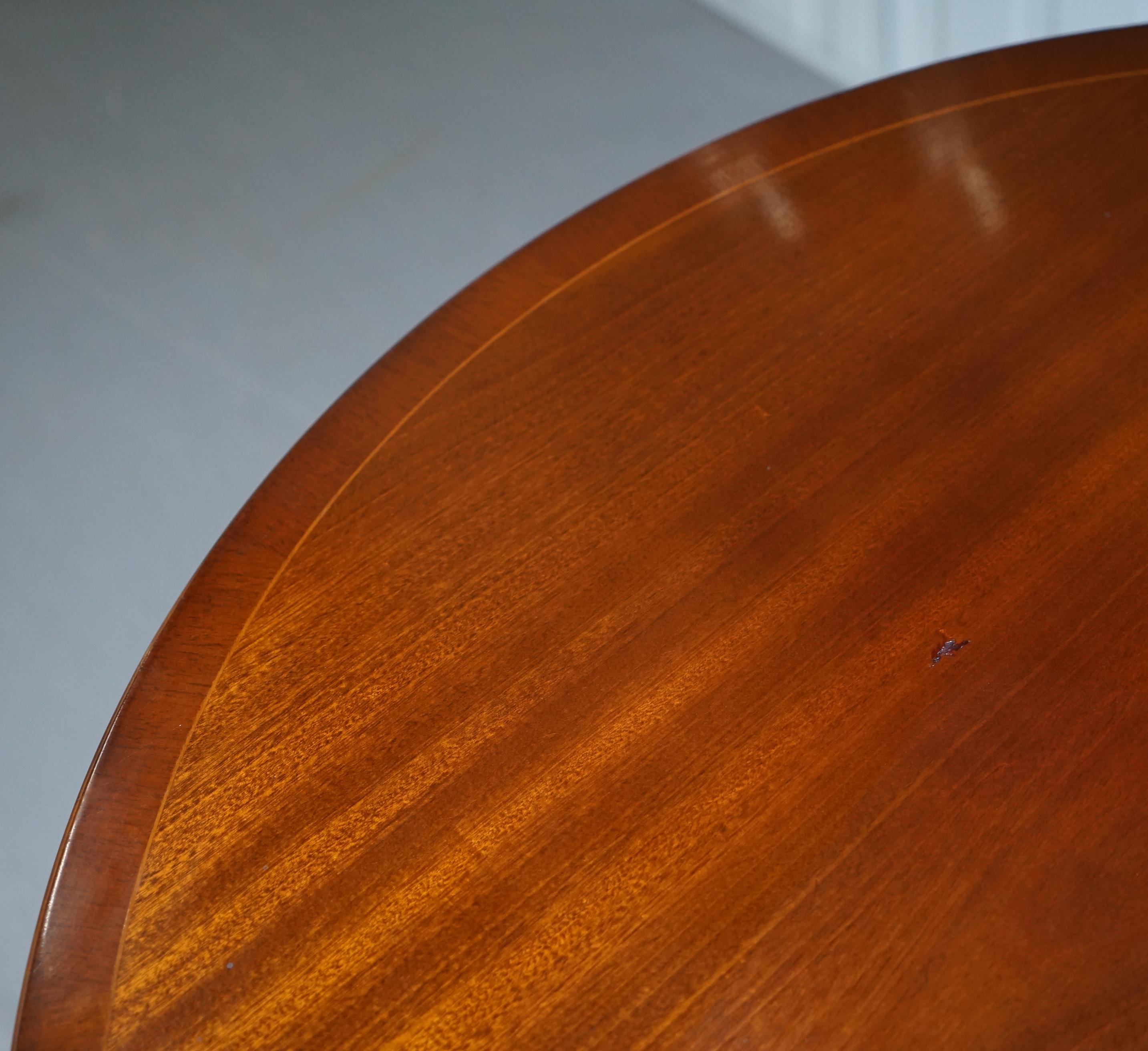 Extending Tilt Top Oval Dining Table in the Regency Style Solid Hardwood Castors 6