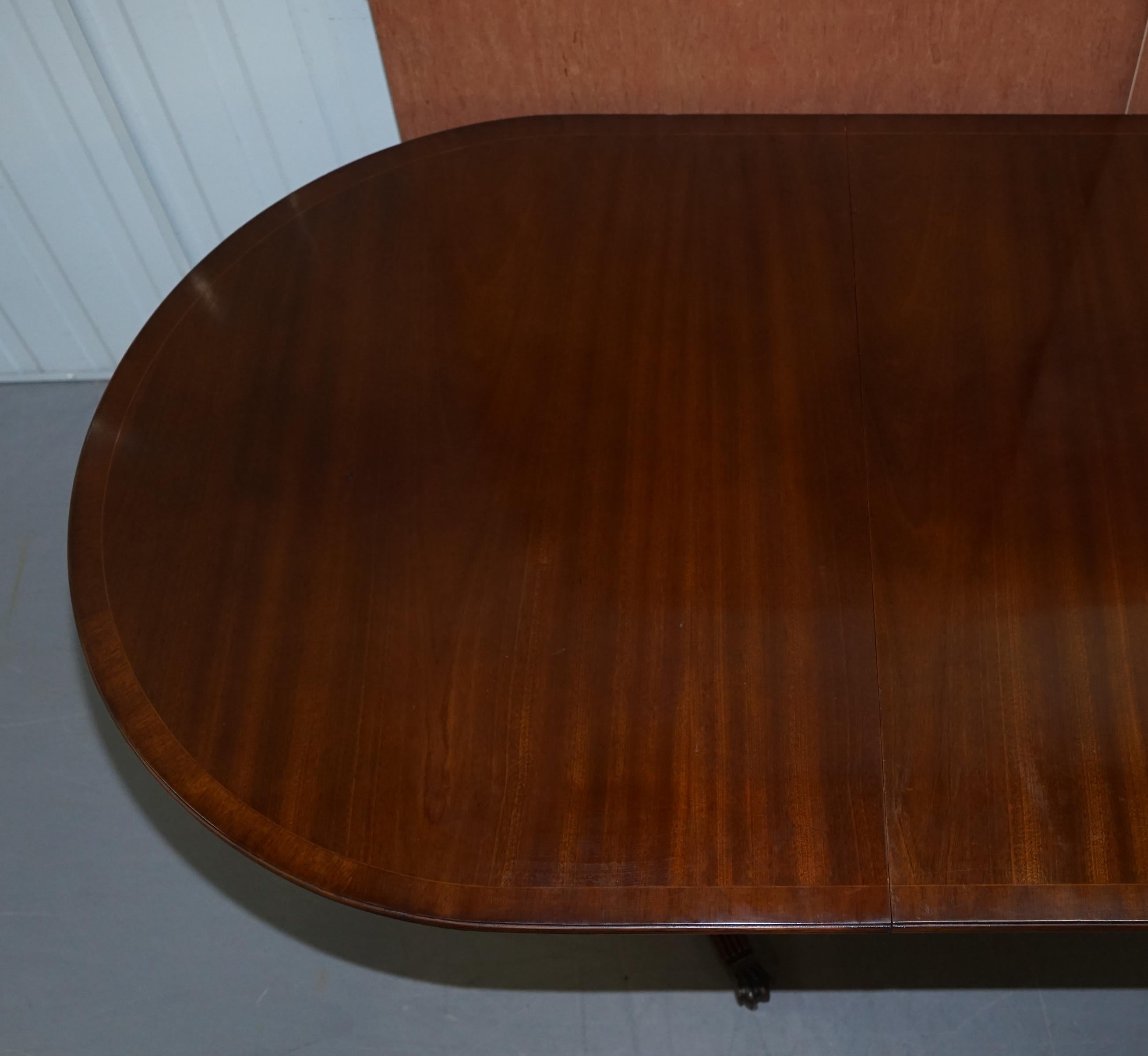 Extending Tilt Top Oval Dining Table in the Regency Style Solid Hardwood Castors 12