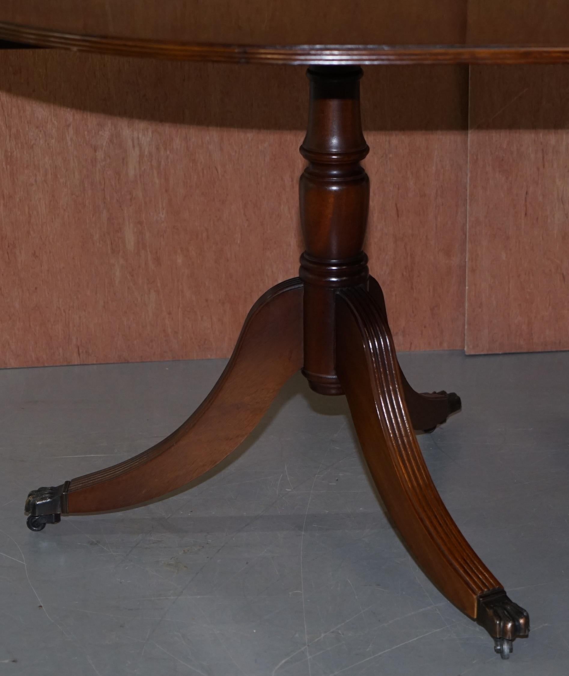 Extending Tilt Top Oval Dining Table in the Regency Style Solid Hardwood Castors 1