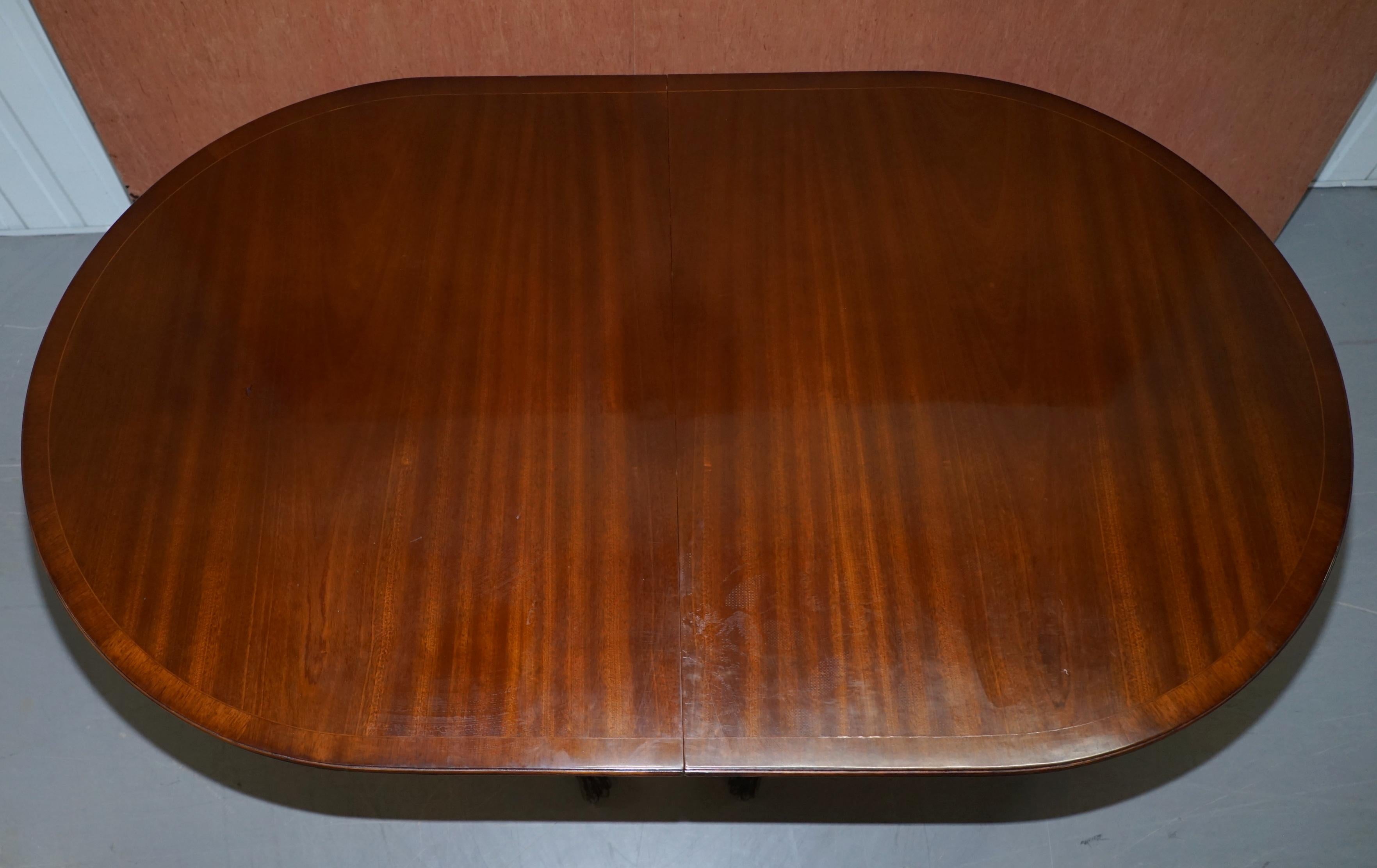 Extending Tilt Top Oval Dining Table in the Regency Style Solid Hardwood Castors 3