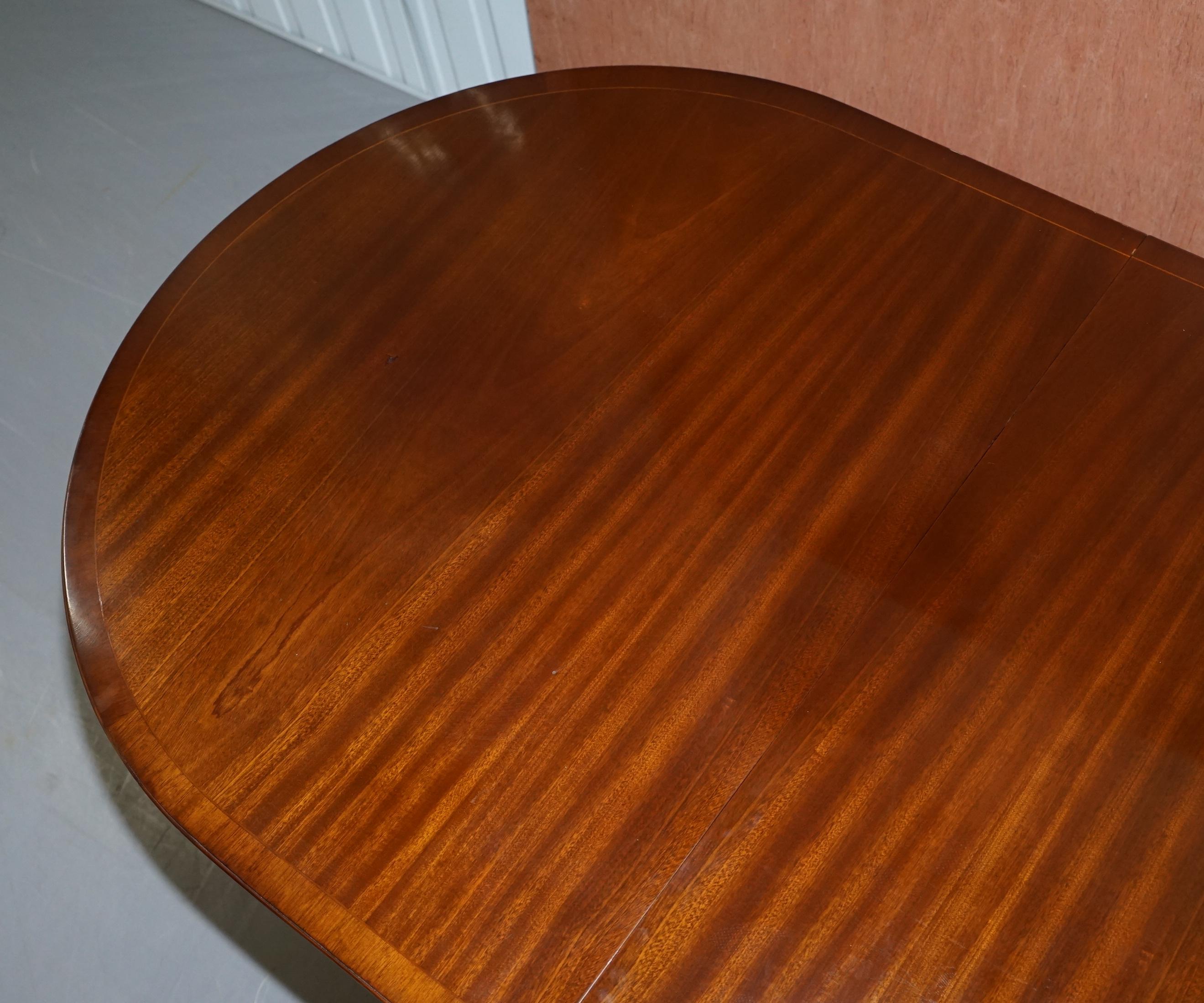 Extending Tilt Top Oval Dining Table in the Regency Style Solid Hardwood Castors 4