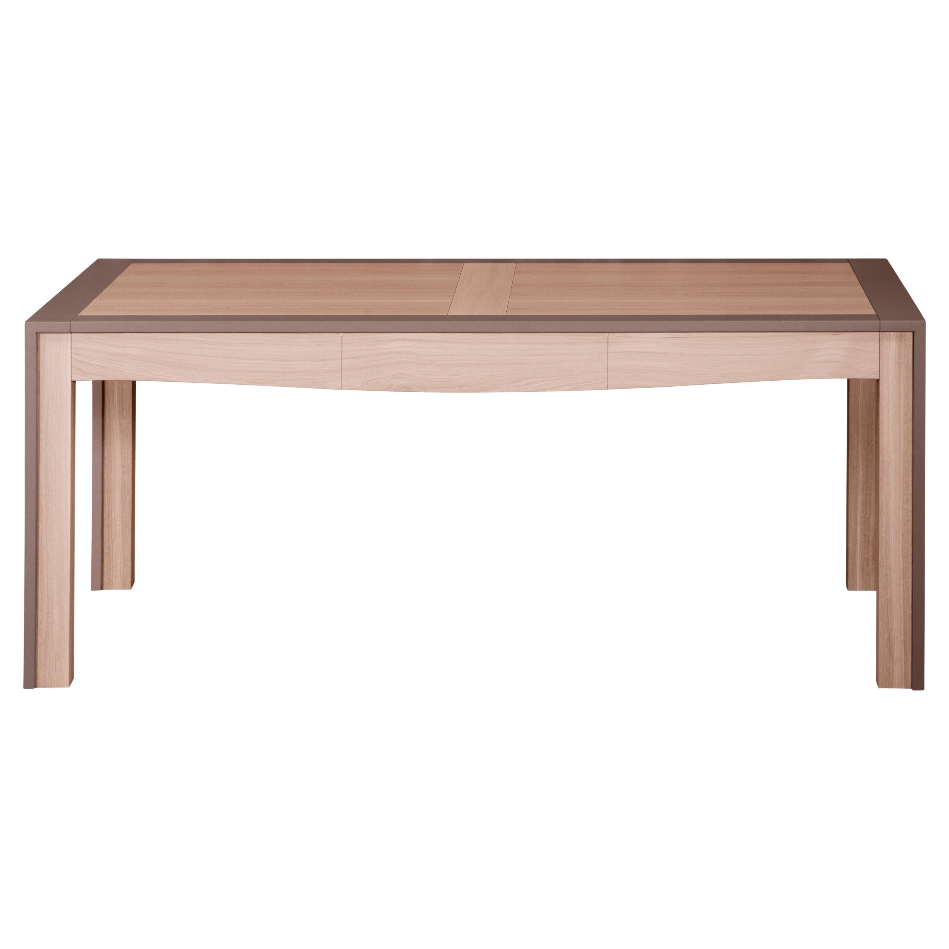 Extensible Dining Table in Solid Oak with 2 Extensions, 100% Made in France