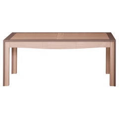 Table à manger à rallonge extensible en chêne massif avec 2 rallonges, 100 % fabriquée en France