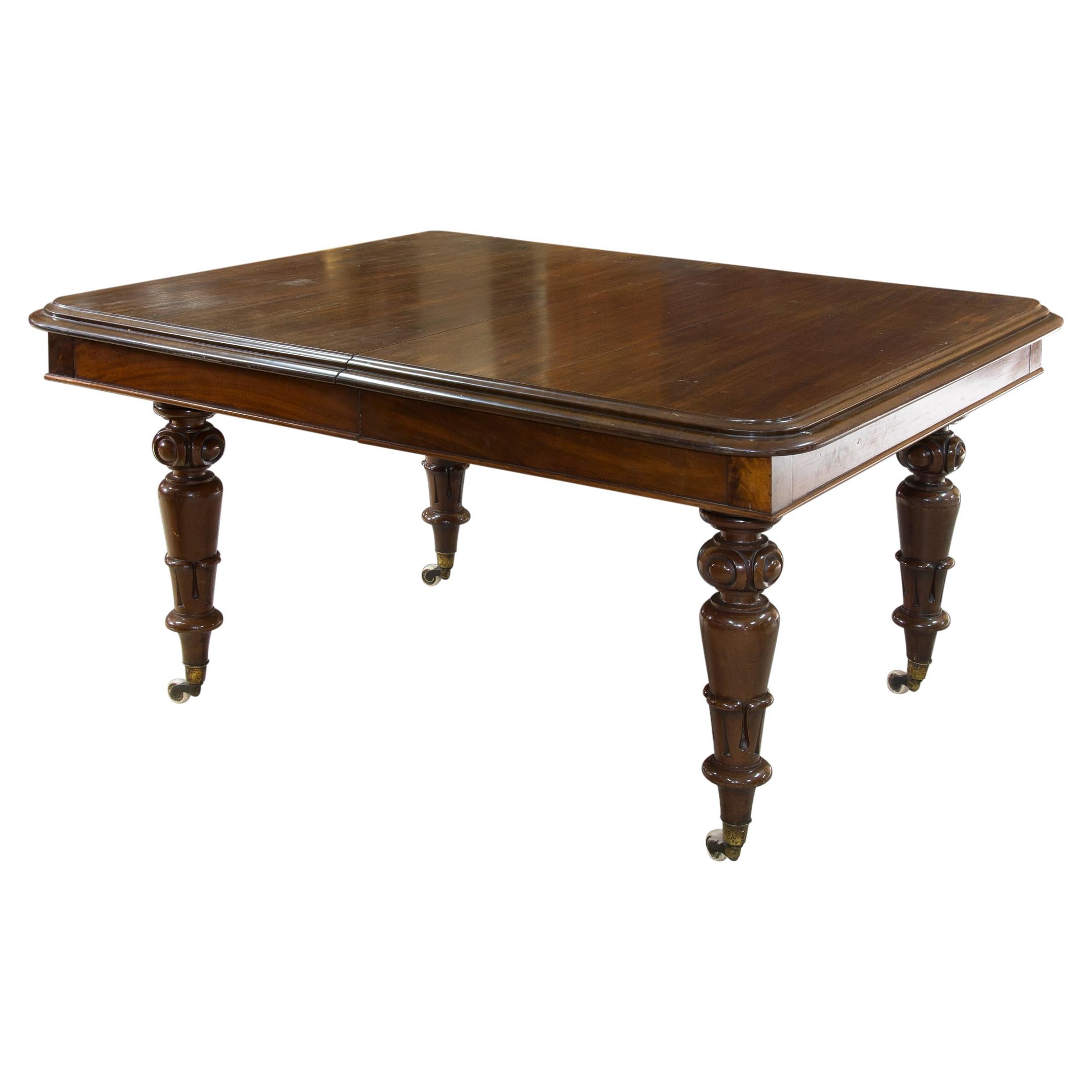 Table à rallonge ou à rallonge extensible, acajou, Angleterre, 19ème siècle