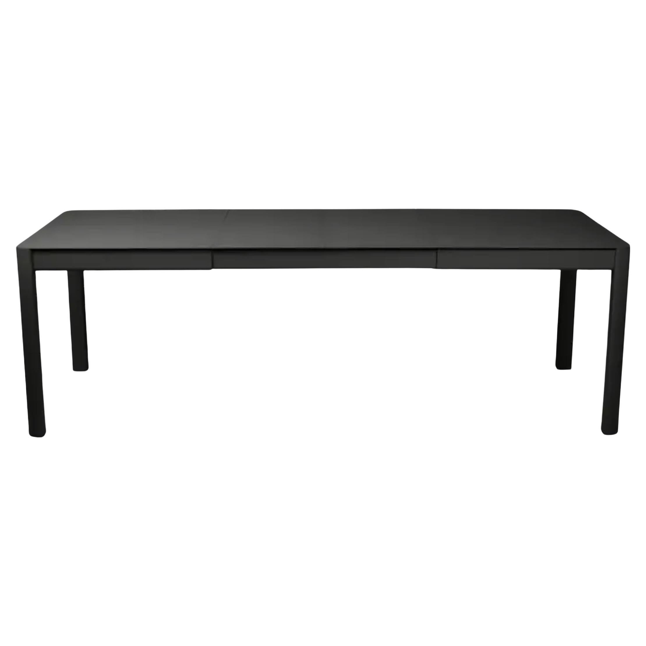 Extensible outdoor table Fermob Ribambelle 149/234 cm 58.7/92.1 in Liquorice