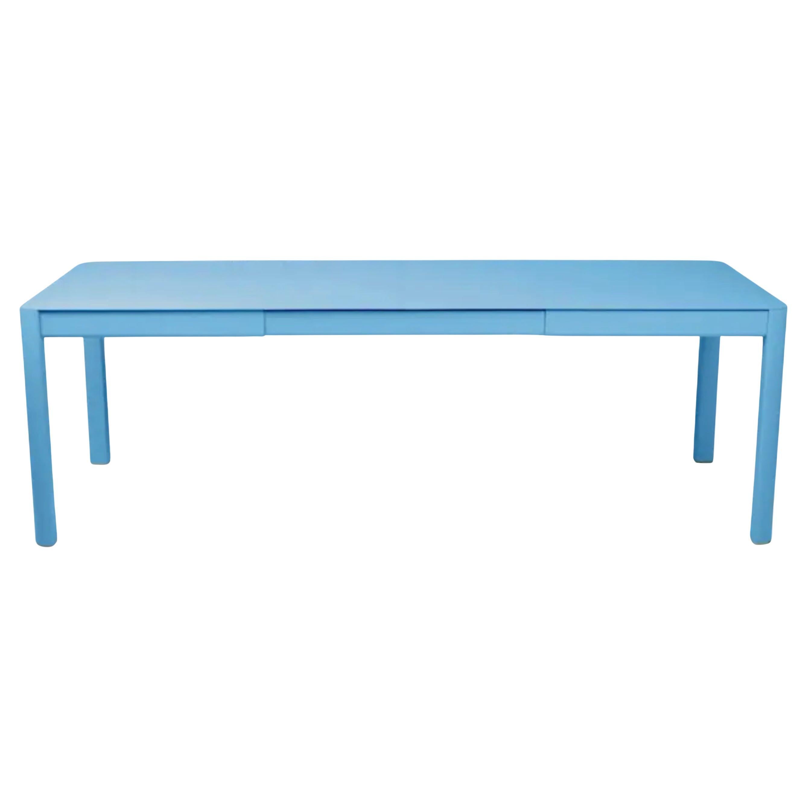 Extensible outdoor table Fermob Ribambelle 149/234 cm 58.7/92.1 in Maya Blue