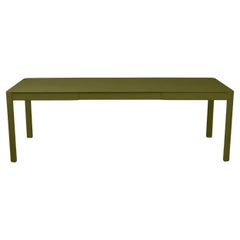 Extensible outdoor table Fermob Ribambelle 149/234 cm 58.7/92.1 in Pesto