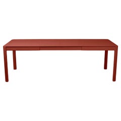 Extensible outdoor table Fermob Ribambelle 149/234 cm 58.7/92.1 in Red Ochre