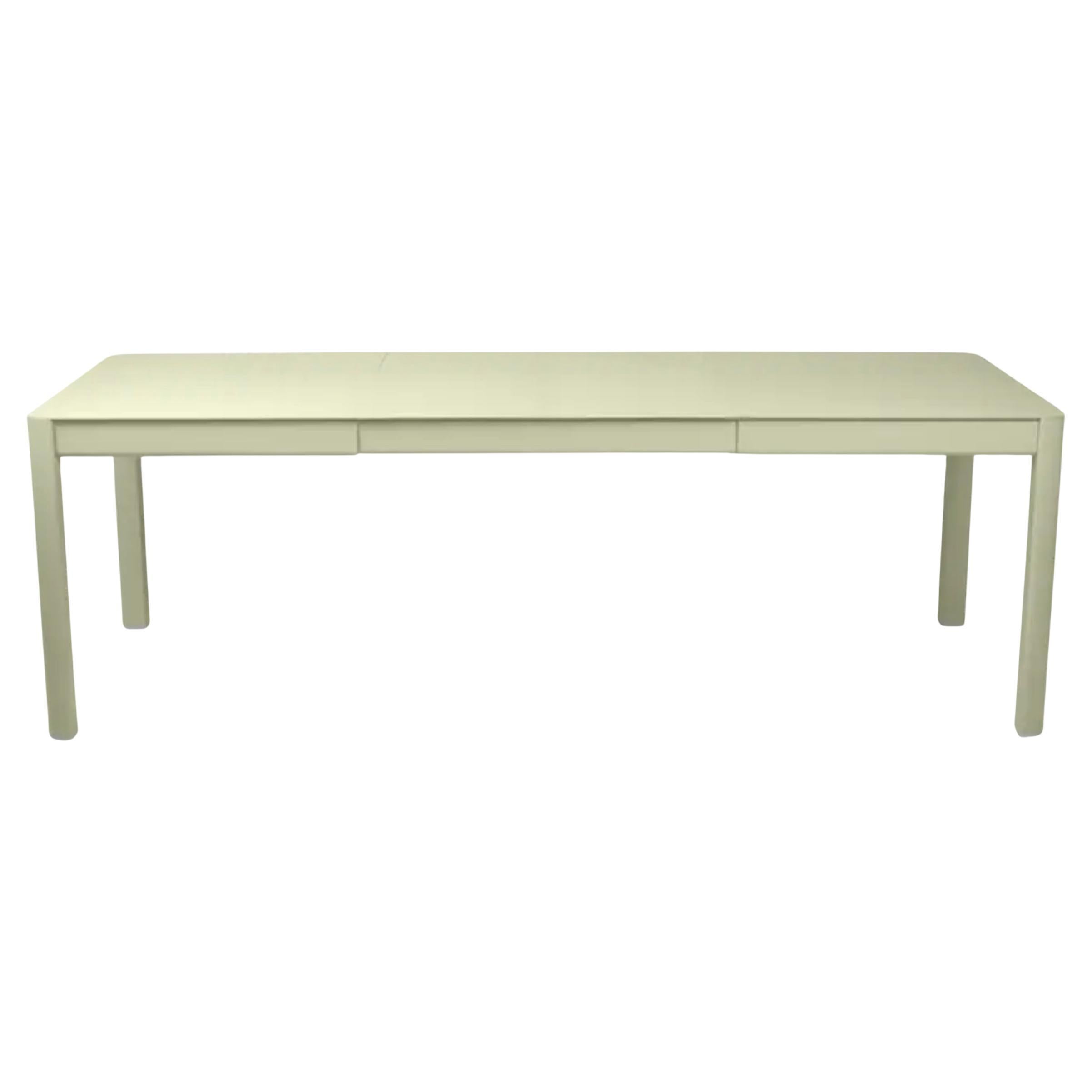 Extensible outdoor table Fermob Ribambelle 149/234 cm 58.7/92.1 in Willow Green For Sale