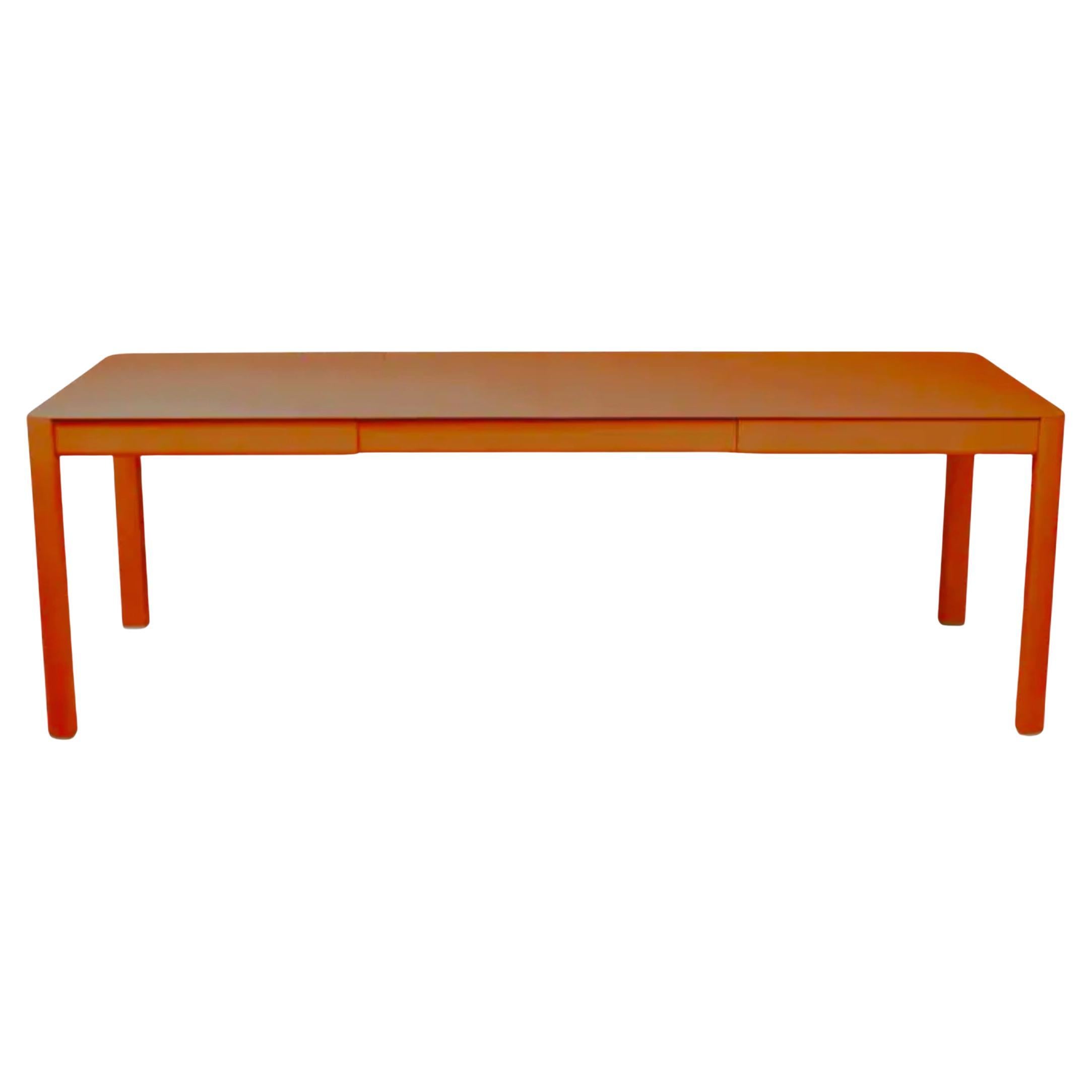 Extensible outdoor table Fermob Ribambelle 149/234 cm 58.7/92.1in Candied Orange For Sale