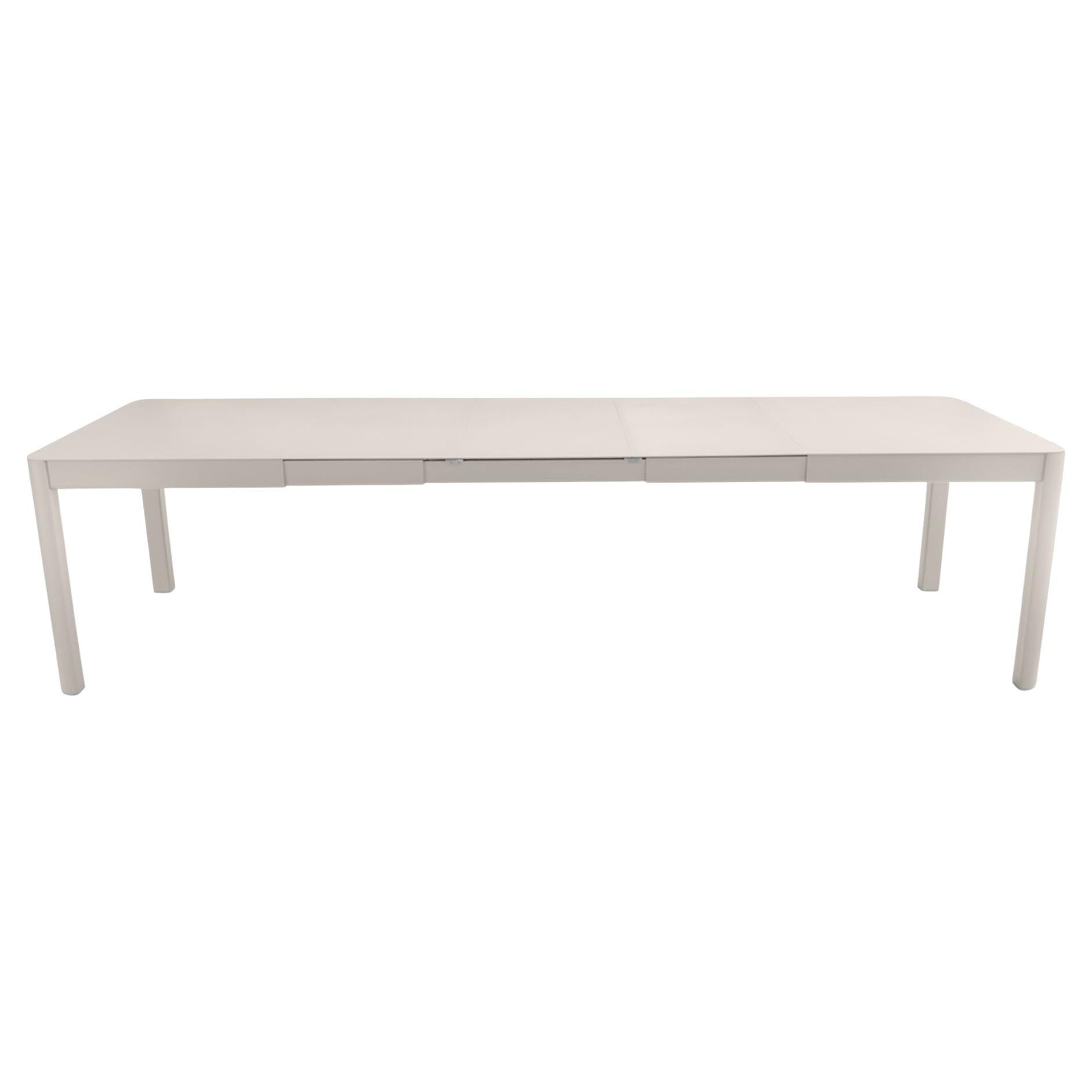 Extensible outdoor table Fermob Ribambelle XL 149/299 cm 59/118 in Clay Grey
