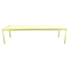 Extensible outdoor table Fermob Ribambelle XL 149/299 cm 59/118 in Frosted Lemon