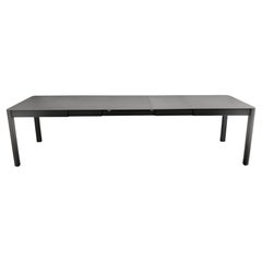 Extensible outdoor table Fermob Ribambelle XL 149/299 cm 59/118 in Liquorice