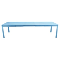 Extensible outdoor table Fermob Ribambelle XL 149/299 cm 59/118 in Maya Blue