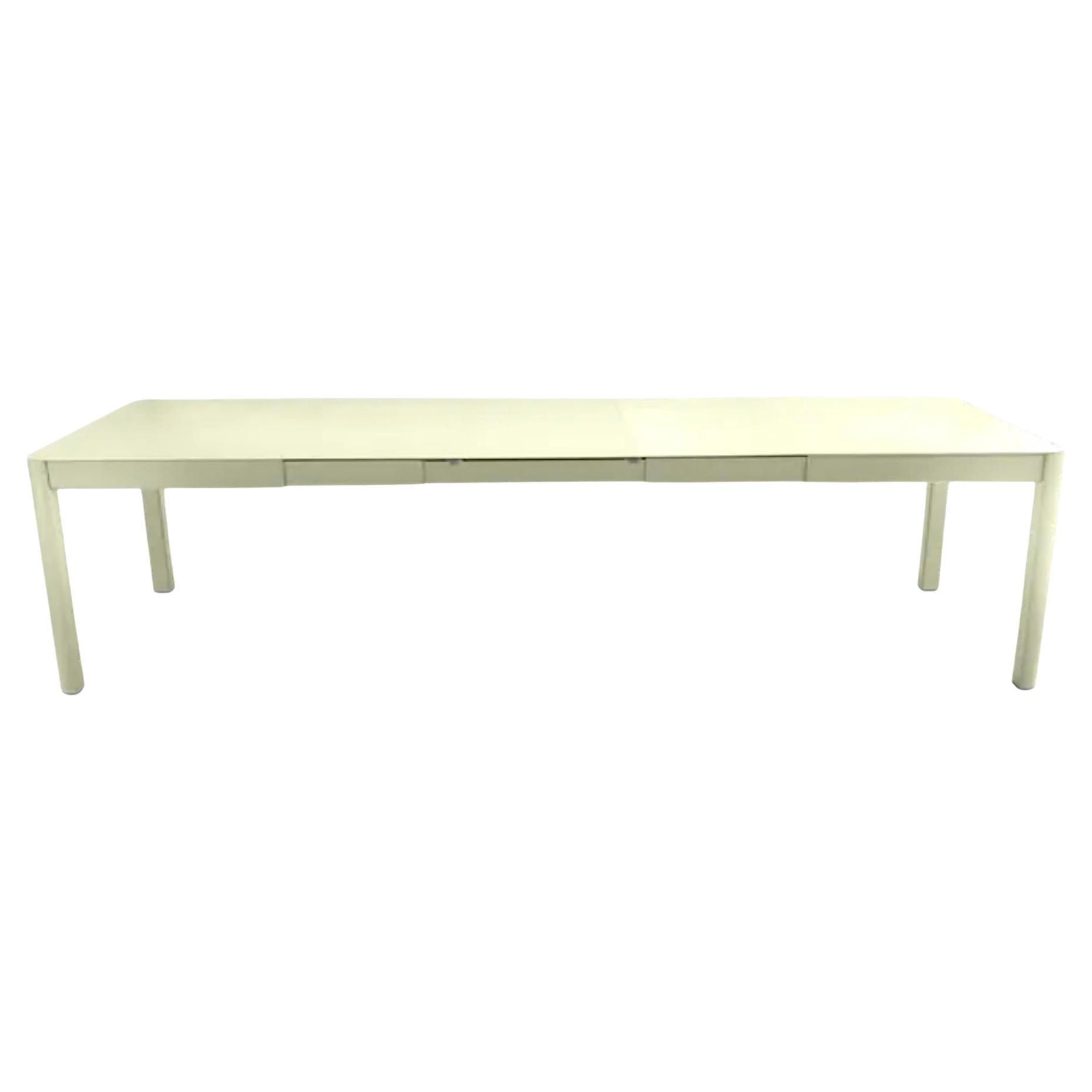 Extensible outdoor table Fermob Ribambelle XL 149/299 cm 59/118 in Willow Green For Sale
