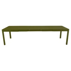 Extensible outdoor table Fermob Ribambelle XL 149/299 cm 59/118 inch Pesto