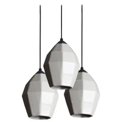 Extension 1 Contemporary Hanging Pendant Light Cluster Translucent Porcelain