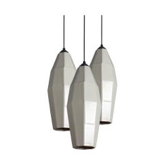 Extension 2 Contemporary Hanging Pendant Light Cluster Translucent Porcelain