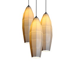 Extension 3 Contemporary Hanging Pendant Light Cluster Translucent Porcelain