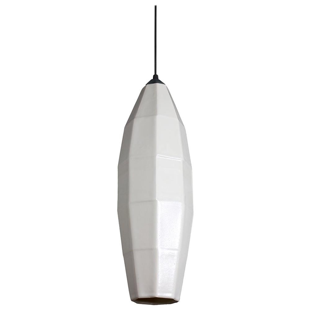 Extension 3 Contemporary Hanging Pendant Light White Translucent Porcelain For Sale