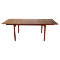 Vintage Extension Dining Table in Solid Teak by Inger Klingenberg, 1962